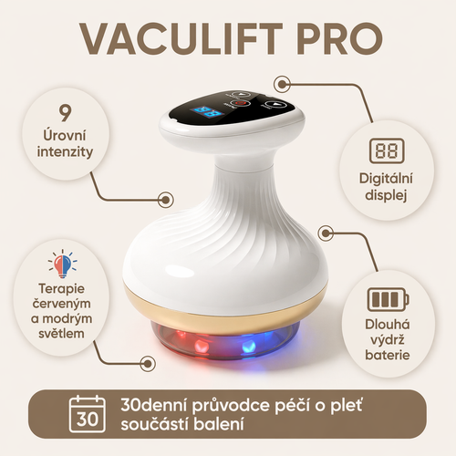 VacuLift™ domácí masážní přístroj pro hladší vzhled pokožky